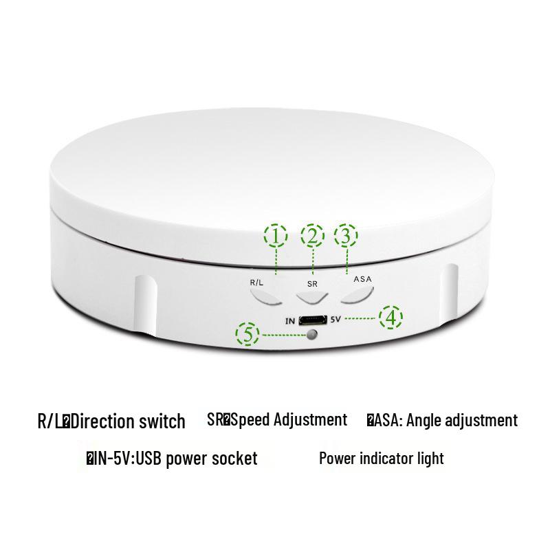Supporto girevole a 360° con ricarica USB per Live Streaming e Accessori Video