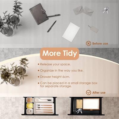 Stationery Storage Box Accessories 20 Inch Under Desk Pull-Out Drawer Organizer Sliding Metal Below Office Table