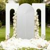 6.56FT Off-White Ripples Stripes Pattern Arch Backdrop Cover Backdrop for Birthday Party Banquet Wedding Baby Shower Decor