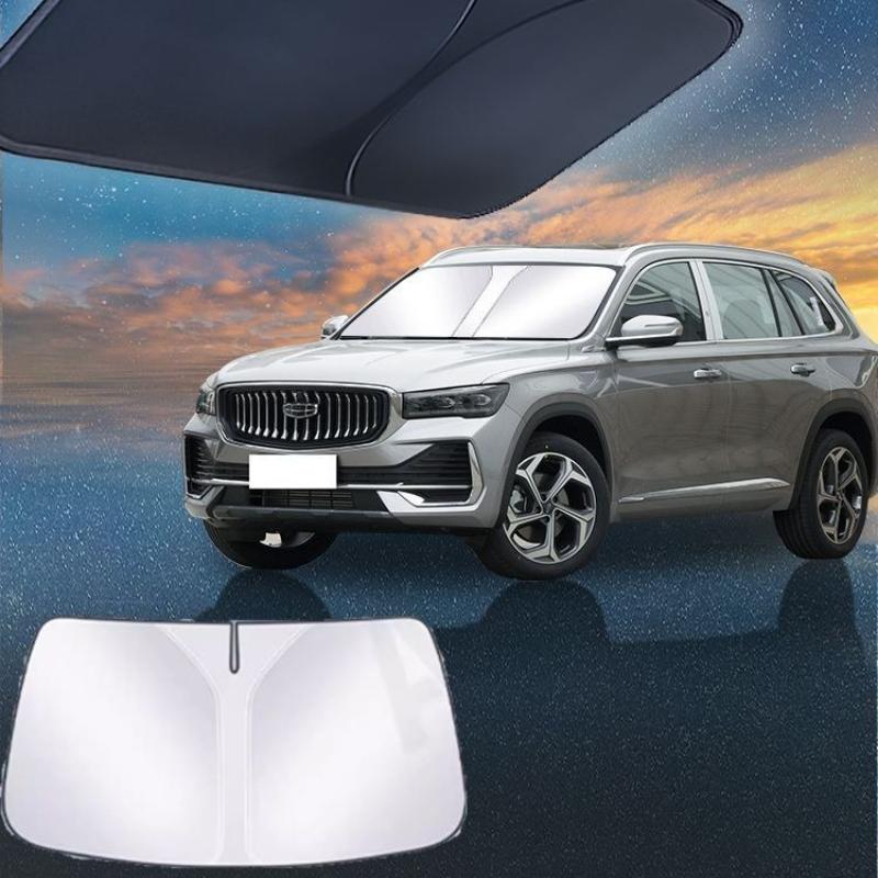 

For Geely Monjaro Coolray Tugella Okavango Starray EX5 Windshield Sun Shade Blocks Ray Reflector Visor Shield Cover Foldable