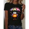 Women's New Casual Sporty Home Fashion Round Neck T-Shirt - Refreshing, Breathable, and Machine Washable, 100% Pure,