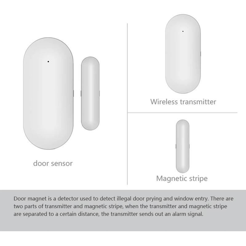 PGST door sensor, intelligent home door and window security detection, door opening alarm, 433MHz door detector, used to detect