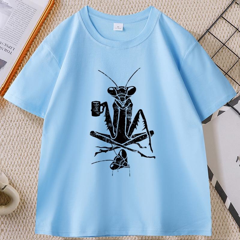 Coffee Praying Unisextis TShirt Funny Graphic Tees Unisex T Shirt Summer Short Sleeve Comfortable Cotton Tees Male Clothing