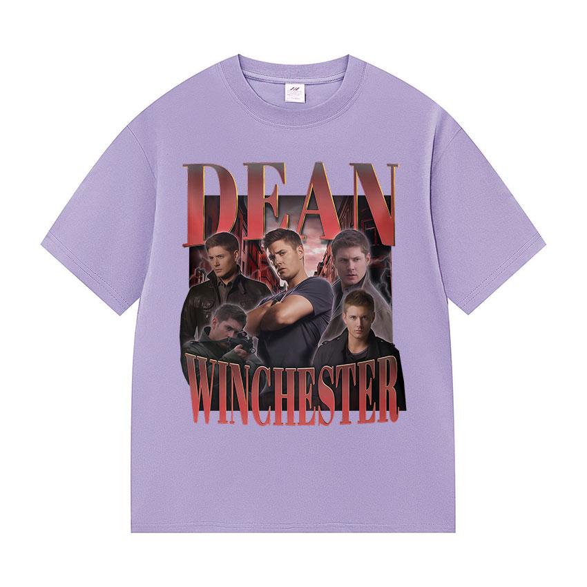 90s Dean Winchester Retro Graphic T Shirt Unisexs Classic Fashion Short Sleeve Tshirt High Quality Cotton Tops Tshirts Streetwear