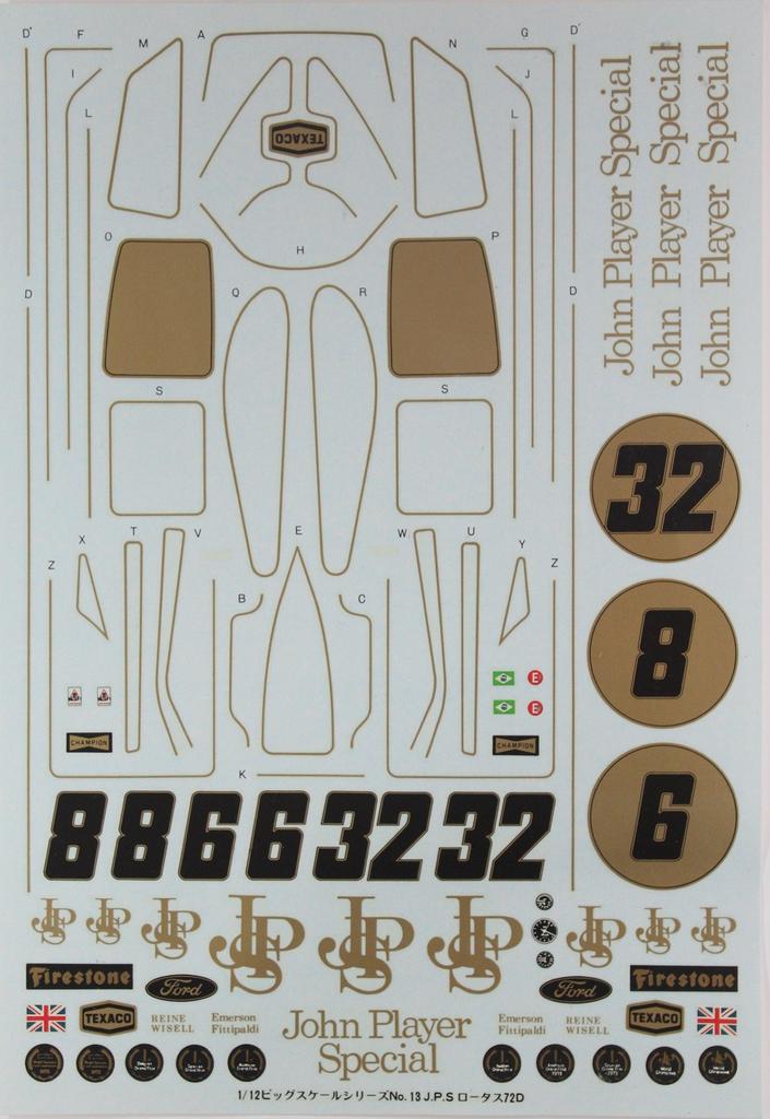 Tamiya JPS Lotus 72D Big Scale 1/12 (1/12 Car 12013)