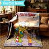 1PC Custom Name Blanket Edd Eddy Adventure Flannel Blankets Patterns Throw Blanket All-Season Soft Gift for Couch, Bed, Camping, Birthday Gifts