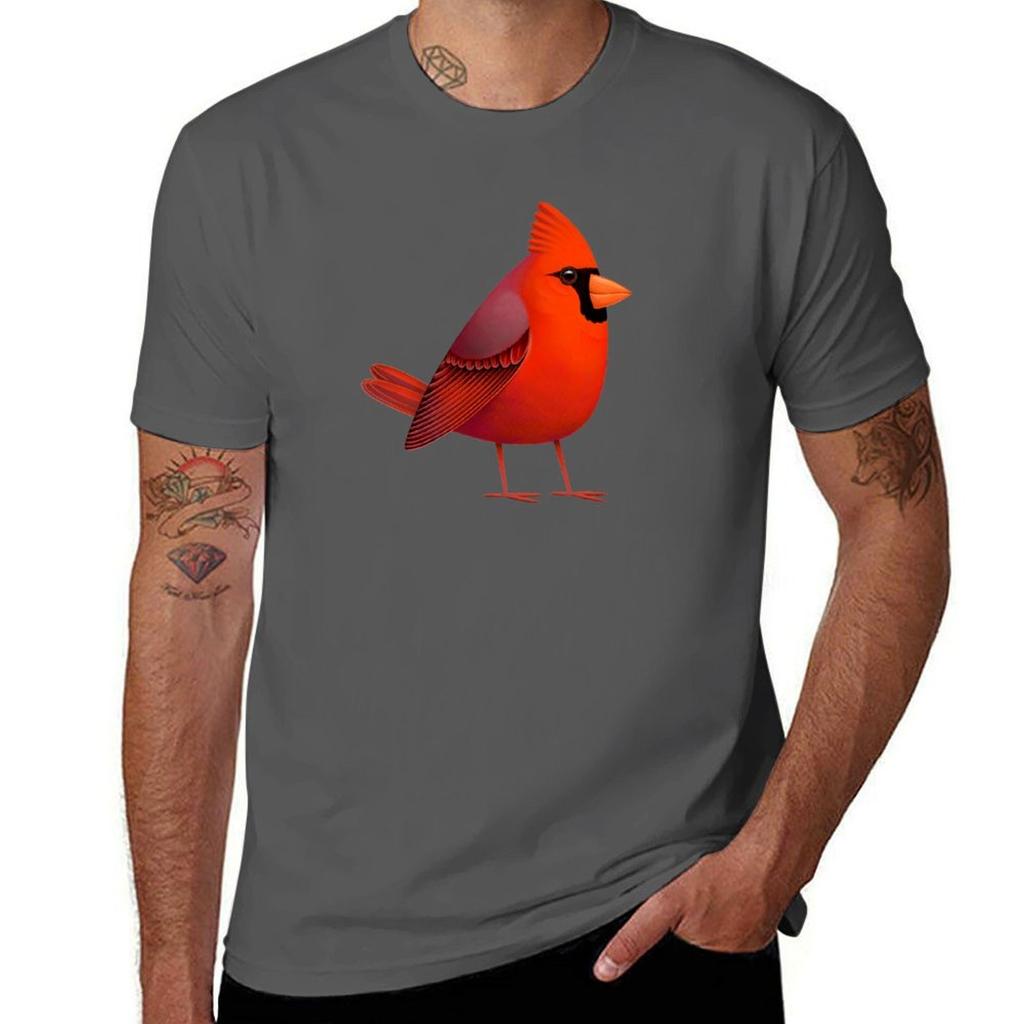 Masked Cardinalis TShirt Casual Streetwear Short Sleeve Tee