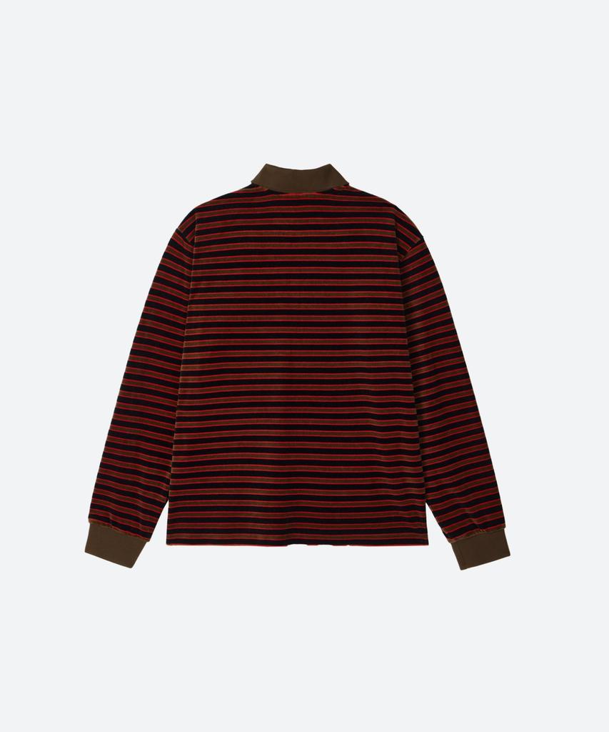 MOONSUN M.C Unisex, Velvet Stripe Pk Shirt / Brown
