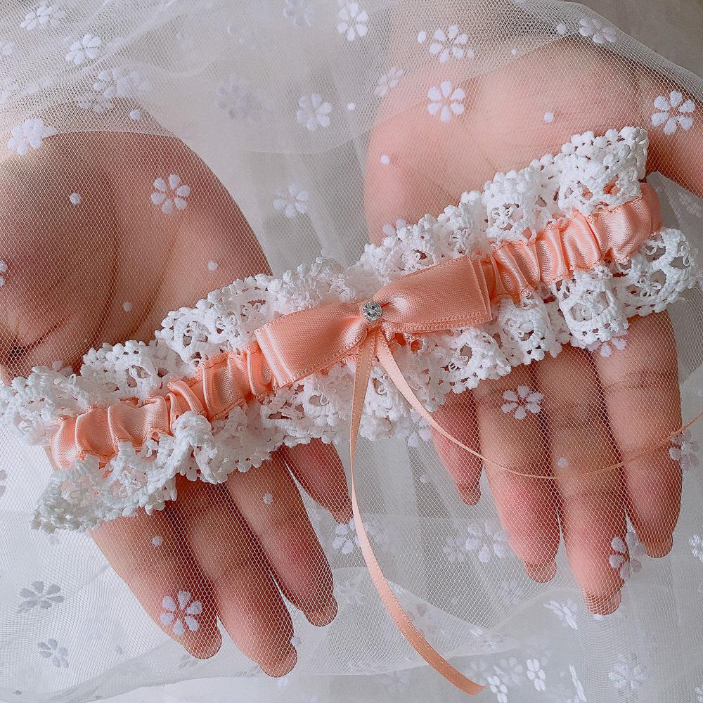 Kasure Hurtownia Kobiety Dziewczyna Księżniczka Cosplay Wesele Impreza Ślubna Koronka Kwiatowy Niebieski Noga Pierścień Pętla Pończocha Pas Do Pończoch