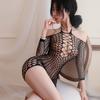 Sexy Lingerie Long Sleeve Hip Skirt Short Skirt Hollow Backless Mesh Plus Size Bodysuit Erotic Lingerie Teddies Clothes