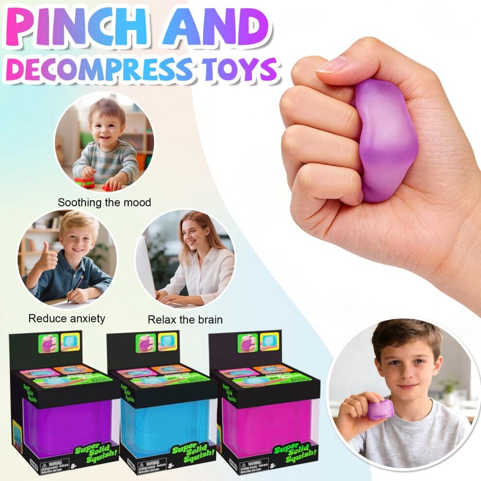 1-pack Stresskub Squishy Stressbollar för Vuxna Barn Sensorisk Fidgetleksak för Din Bästa Avkoppling och Chili - Fidget Ice Cubes One Cube