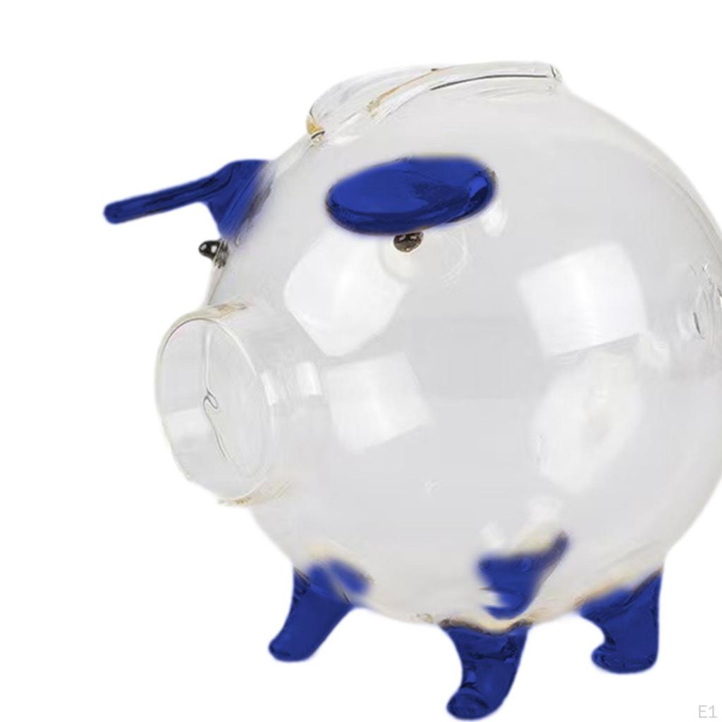 Piggy Creative Holder Clear Saving Pot Cute Animal Pig Money Bank Jar for Tabletop Home