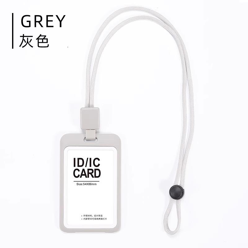 Hard Plastic ID Accessories with Lanyard Badge Holder Transparent Identification Card Holder Portable Cardholder