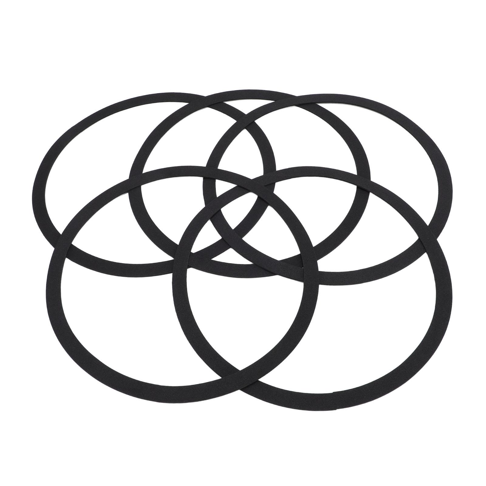 

6 шт. кольцевых уплотнений для динамиков, внешний диаметр 230 мм, внутренний диаметр 202 мм, уплотнительная прокладка из вспененного материала EVA высокой плотности для динамиков