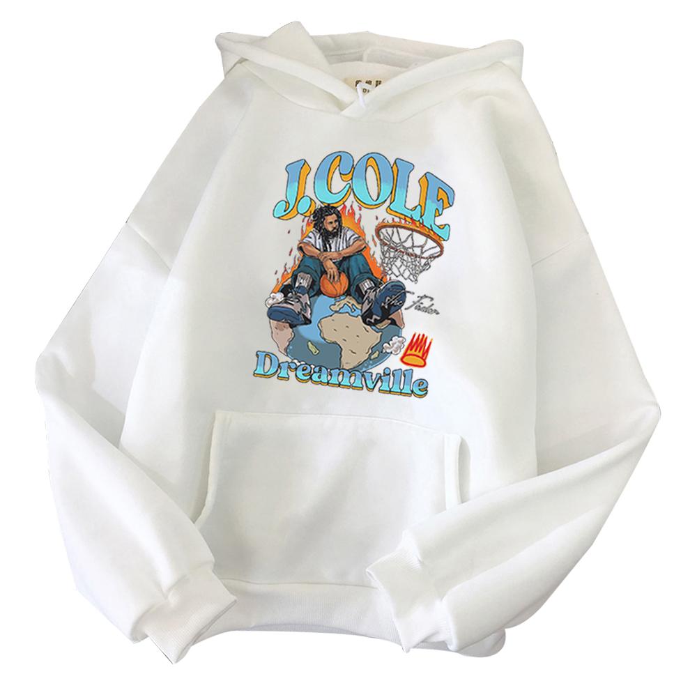 J Cole Hoodie  Merch Hip Hop Music Gift Fans Harajuku Pullover Tops Unisex Loose Classic Simple Long Sleeve Oversized Trendy