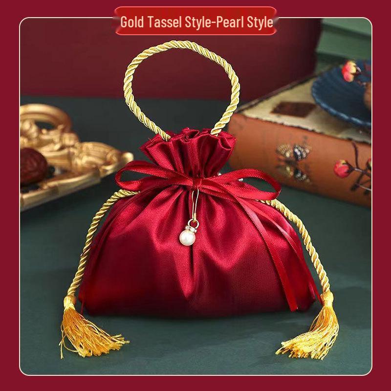 Hochzeits-Bonbon-Geschenkboxen aus Seidensatin