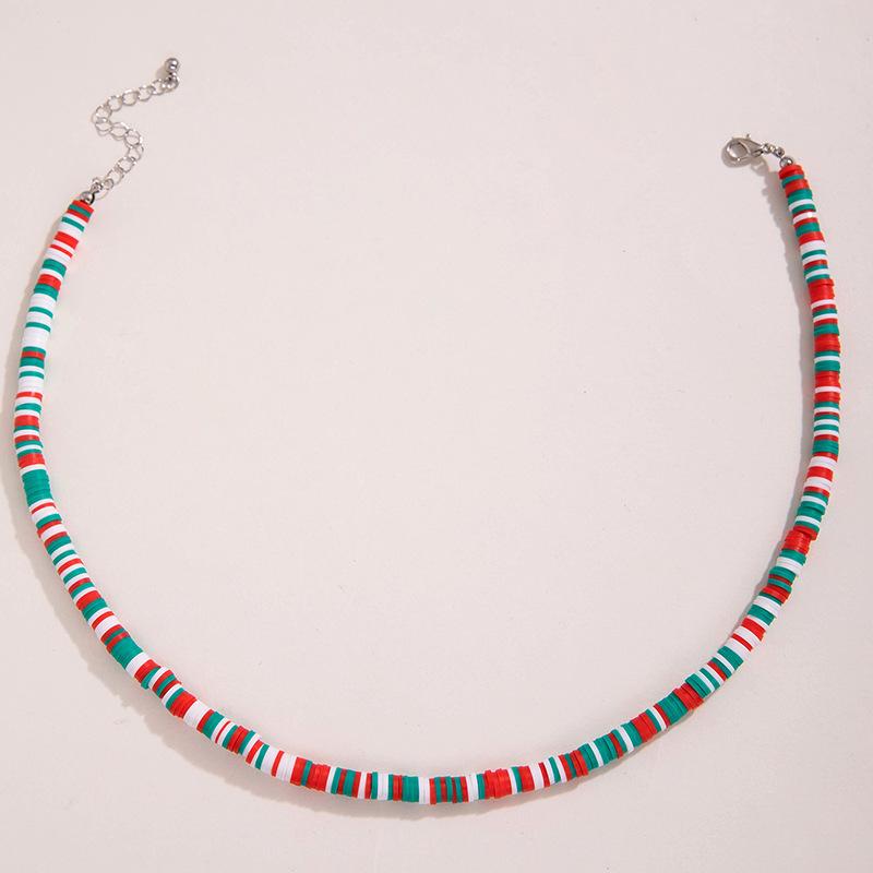 Bohemian necklace, blue resin single-layer necklace, ethnic style geometric collarbone chain