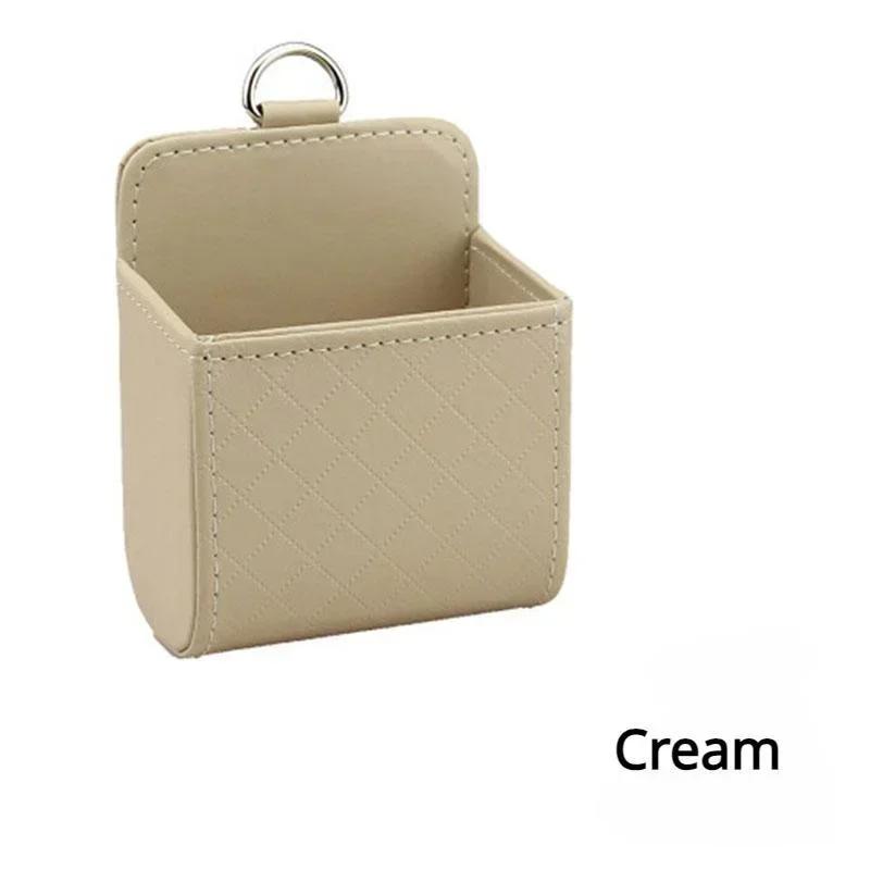 

Car Air Vent Storage Bag Organizer Pocket Sunglass Holder Car Mount Phone Holder Coin Key Card Case Organizer with Hook вершковий
