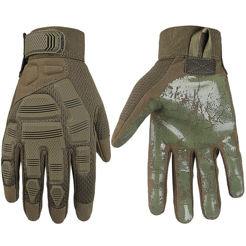 Tactical Cycling Gloves With Touchscreen Fingers Anti-Slip Grip Breathable Knit Fabric Mountain Biking Hiking Outdoor Sports