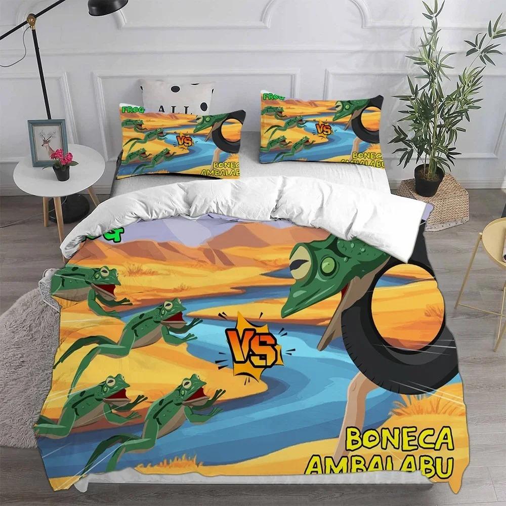 Ai Brainrot Tung Tung Sahur Set Biancheria da Letto Copripiumino Federa per Bambini ragazzi ragazze singolo matrimoniale taglia grande Camera da Letto