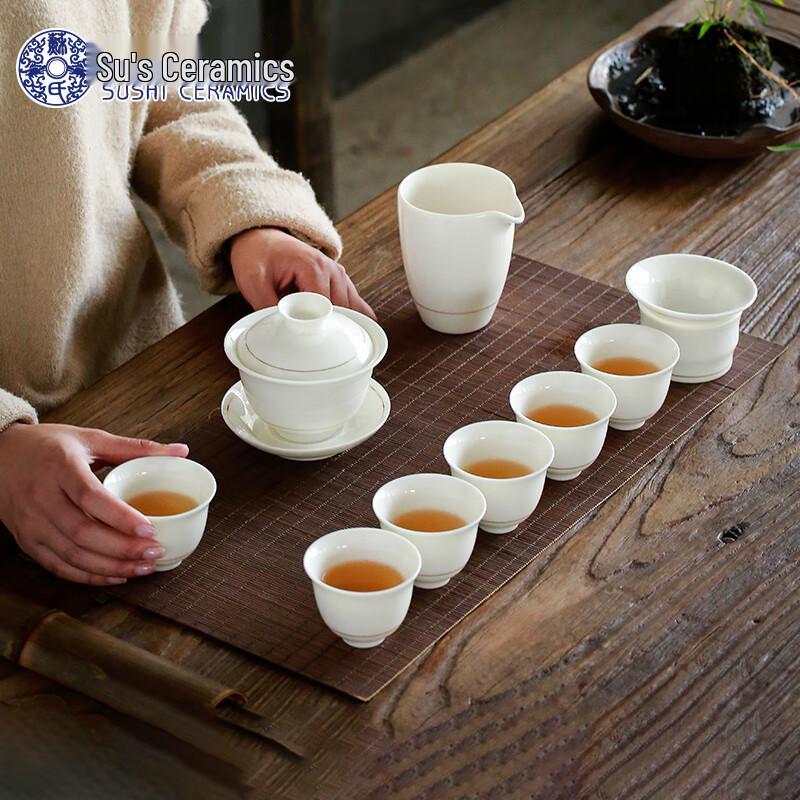 Su s Ceramic Kung Fu Gaiwan Tea Set