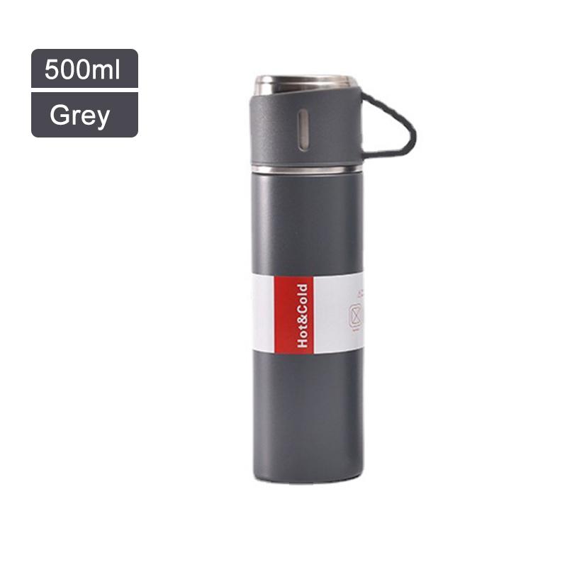 500ml Vacuum Insulated Cup Business Creative Straight Cup Portable Outdoor Sports Large-capacity Portable Cup Set
