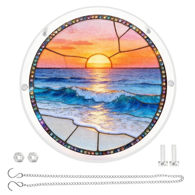 Verriegelbare Acryl-Puzzles Sonnenfänger Bunte Hängende Lichtfänger Ornamente Für Heimfensterdekoration