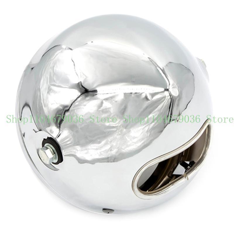 652F Motorcycle Matte Black Headlight 5.75inch Retro Bucket Motorcycle Modified Headlight Base LED Headlight for Shell