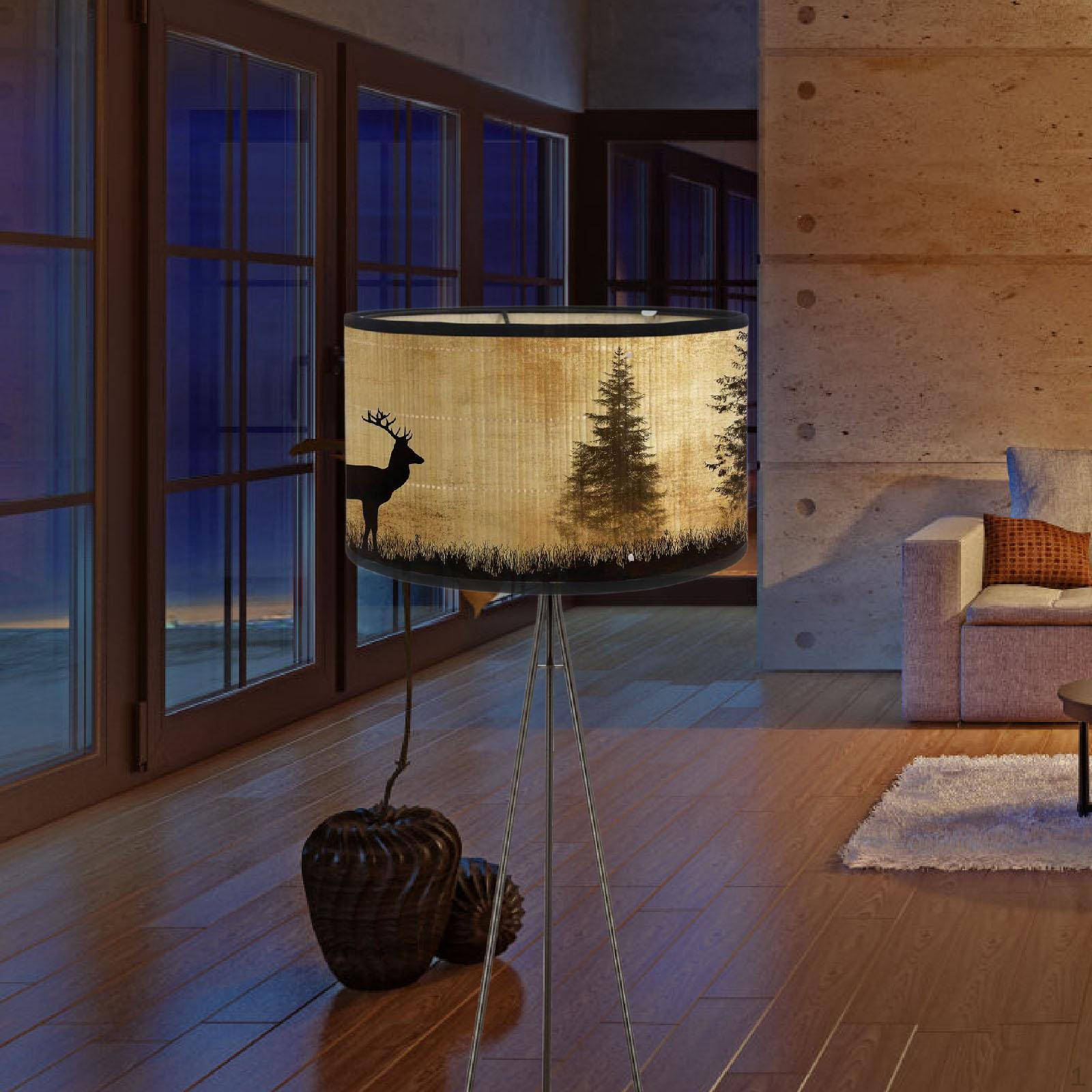 

E27 Lamp Cover, Light Replacement for Office, Home Decoration, Deer Print Style A