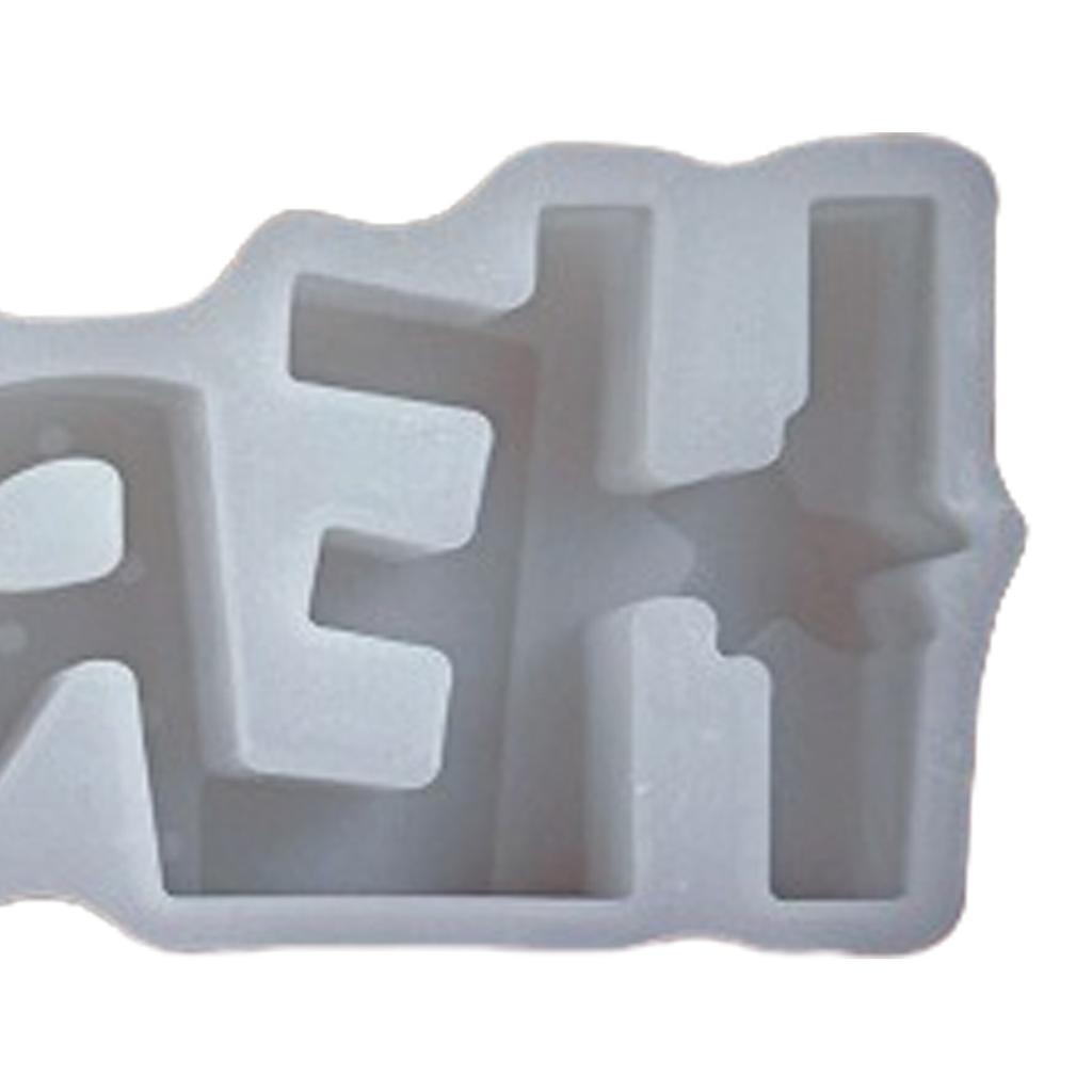 Letters with Mushroom Candle Mould Autumn Silicone Molds Ornament Molds Castings Molds Plasters Molds