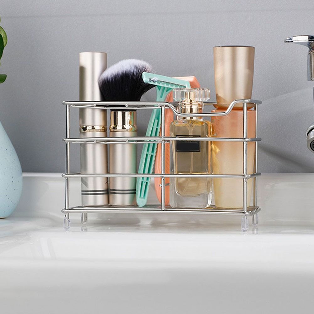 Stainless Steel Toothbrush Holder Easy To Clean Shower Table Bracket Bathroom