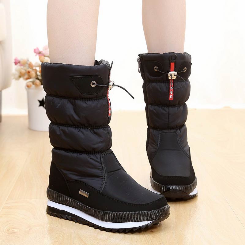 Women Snow Boots Platform Shoes Woman Winter Boots Thick Plush Waterproof Non-Slip Mid-Calf Boots Women Winter Shoes Botas Mujer