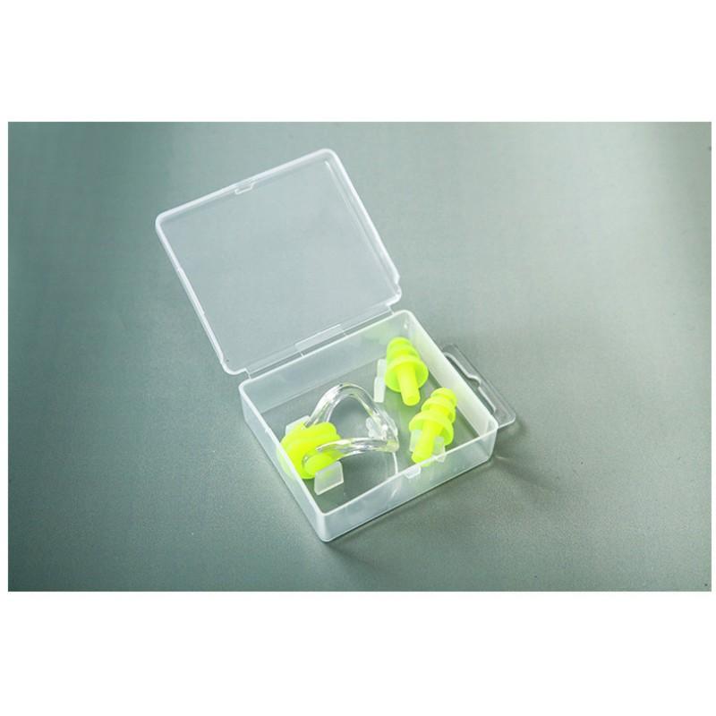 Soft Silicone Nose Clip Earplugs Set Swimming Diving Kids Adults Yellow Blue Black Pink