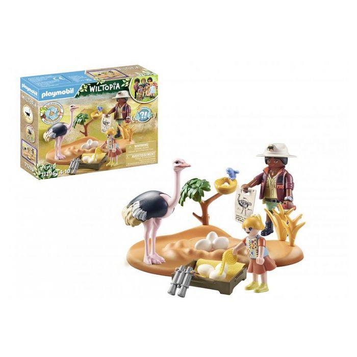 Jouet - playmobil - wiltopia 71296 explorateurs et nid d'autruche - mixte - blanc - enfant