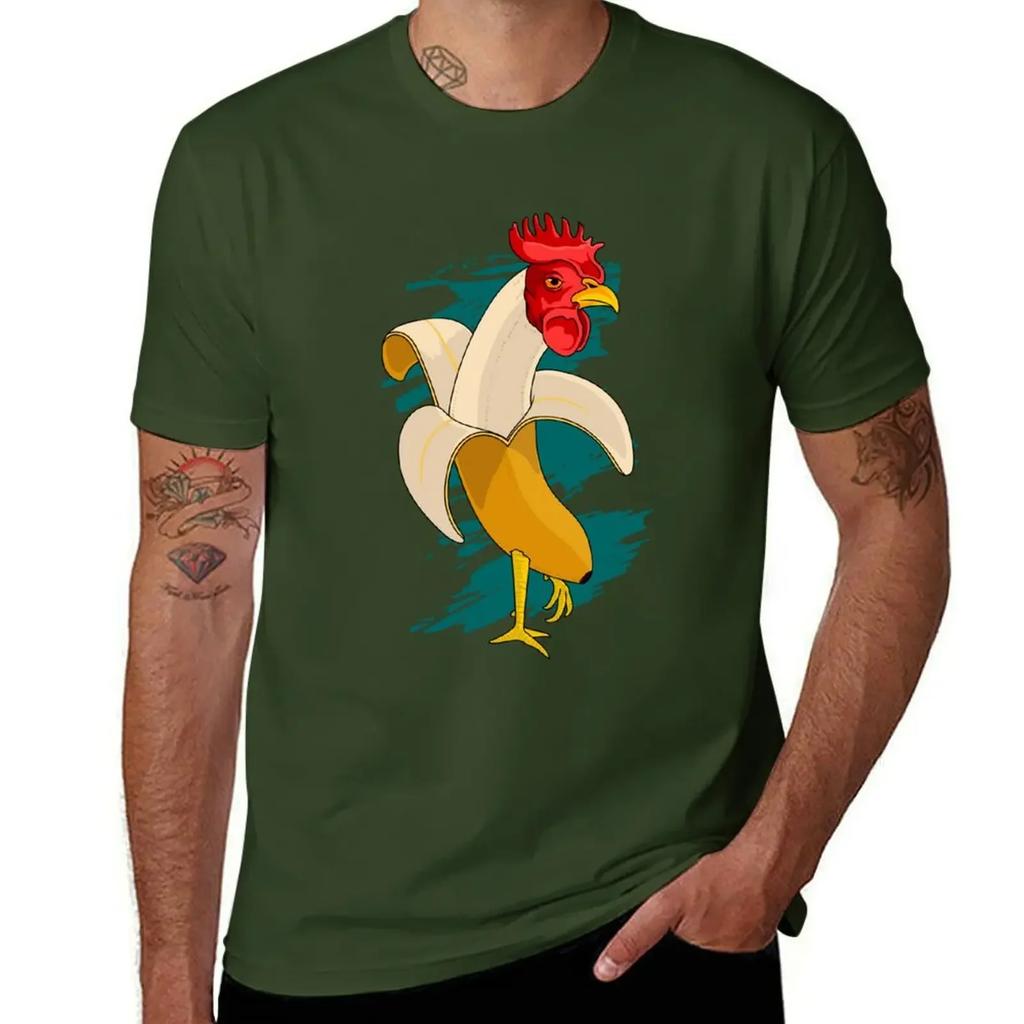 Chicken Banana Farming chickens T-Shirt quick-drying quick drying vintage anime shirt boys animal print shirts graphic tee men