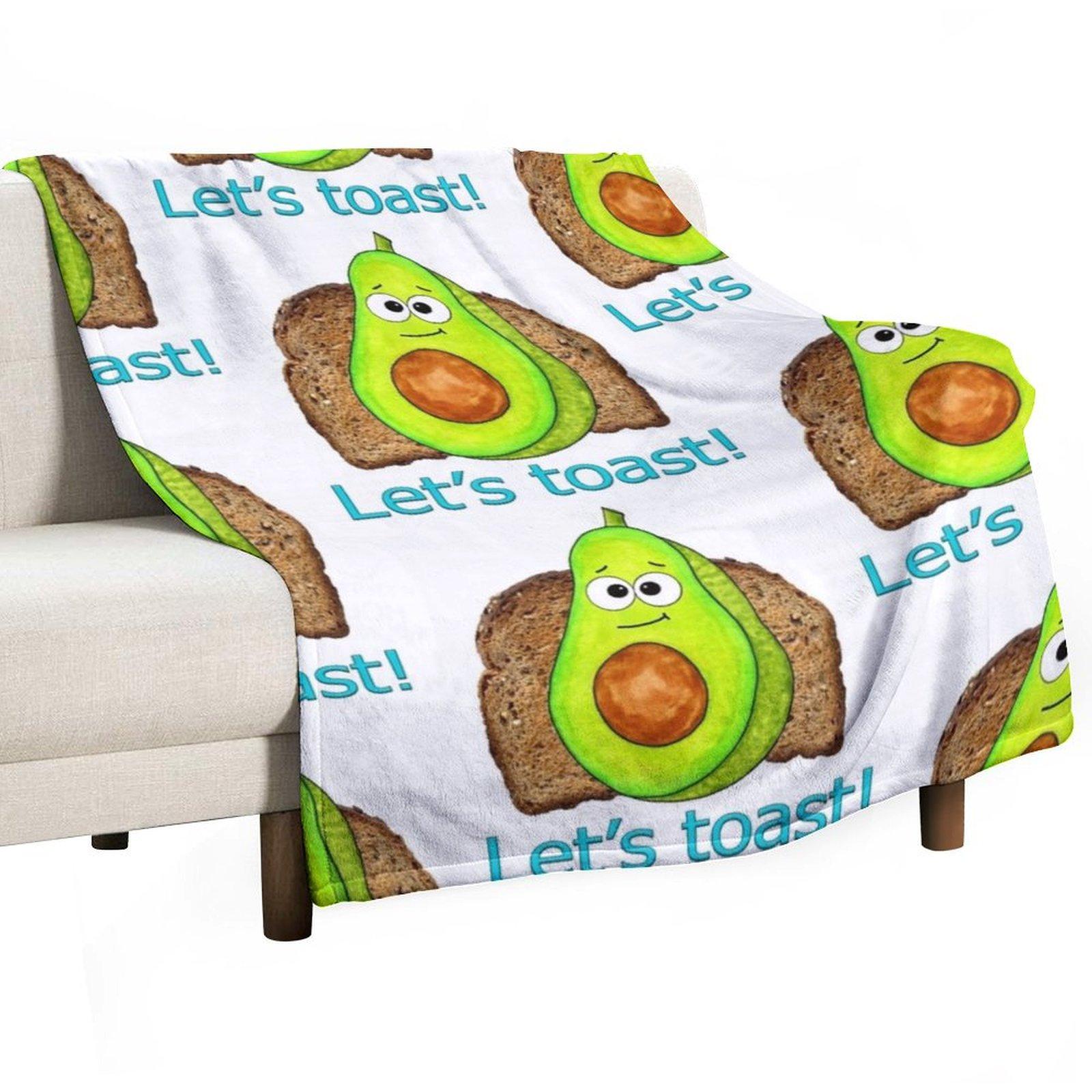 

Avocado Toast Let s Toast Throw Blanket Decorative Sofas Weighted Furrys Decorative Throw Blankets 30x40in