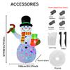 4.9FT Xmas Holiday Inflatable Yard Decor LED Snowman Candy Cane Gift Christma Home Decoration Ornament Festive Toy Gift Supplies