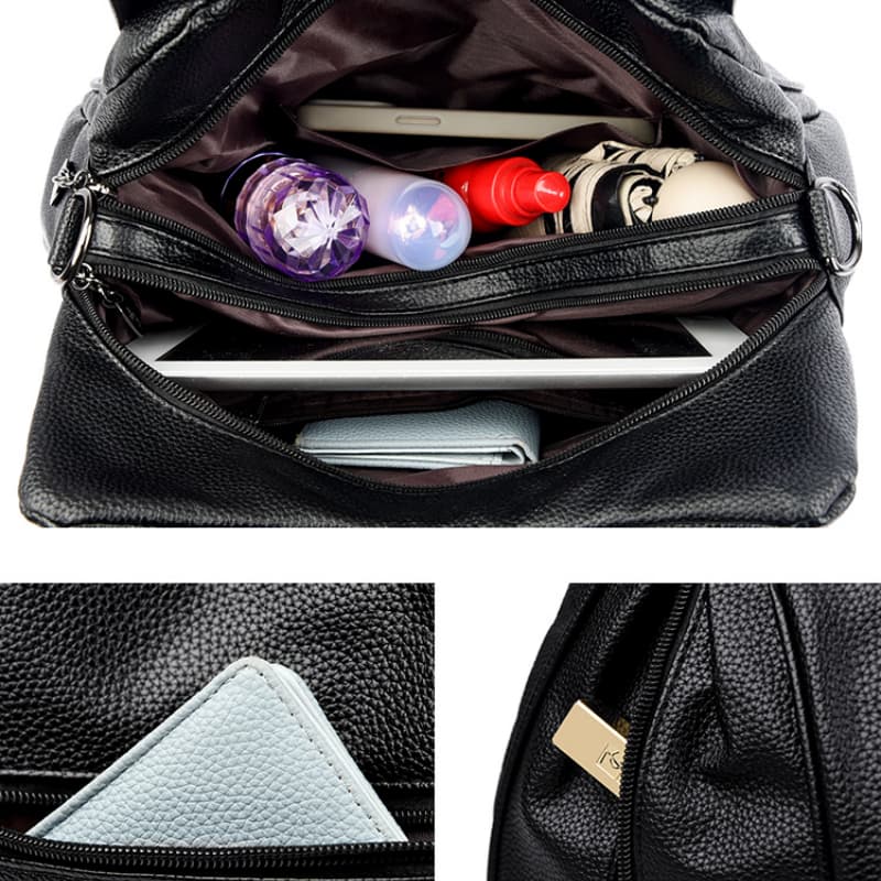 Soft leather pleated shoulder bag Crossbody tote women's bag
