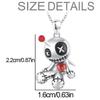 Mysterious Voodoo Doll Pendant Necklace And Earring Set Fashionable Neck and Ear Jewelry For Unique Style Enthusiasts