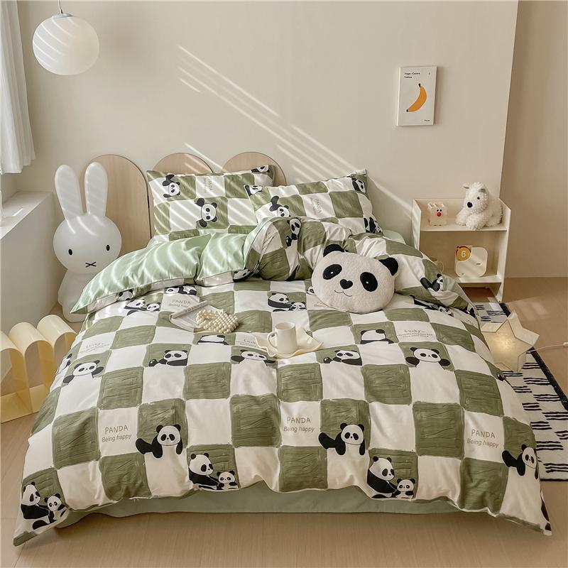 Set Husă Plapumă cu Model Geometric Modern 100% Bumbac Prietenos cu Pielea Husă Plapumă cu 2 Fețe de Pernă Set de Lenjerie de Pat Moale de Lux