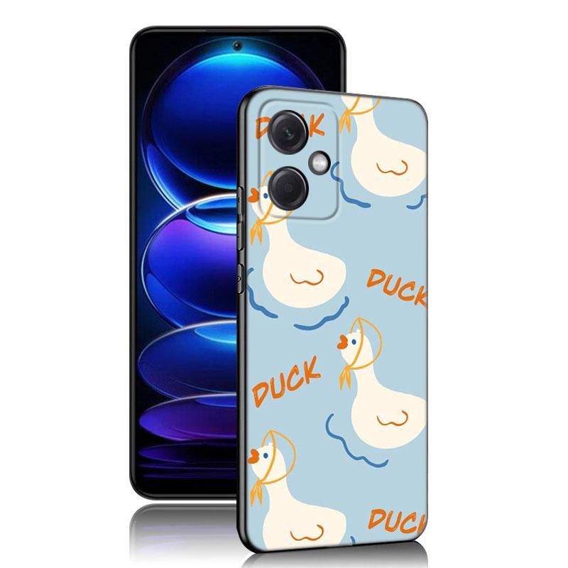 Новый забавный черный силиконовый чехол для телефона Duck Goose для Xiaomi Redmi Note 10 11 11S 12 13 4G 8 9 11T Pro 5G Plus 8T 9S 10S 12S Redmi Note 12 5G