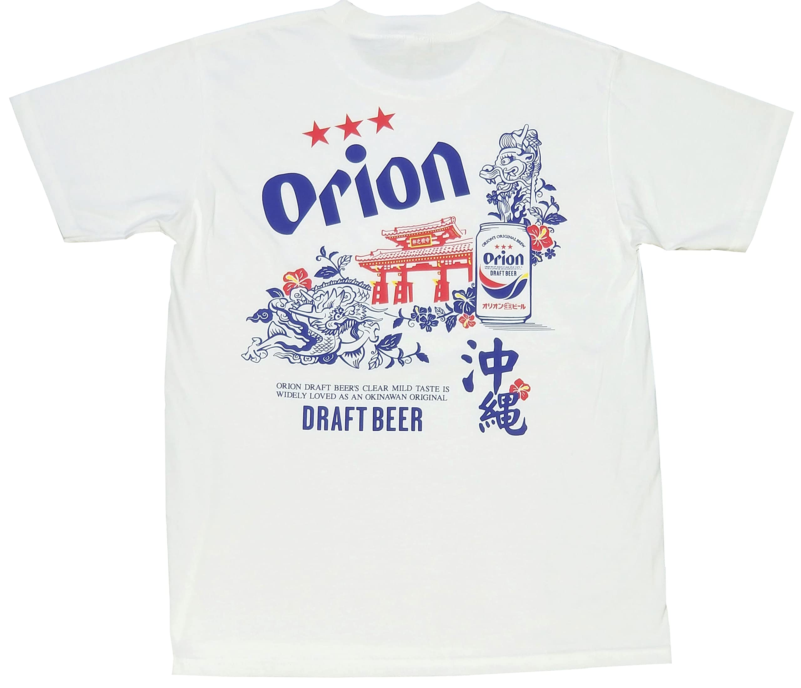 

Подлинная белая продукция Shureimon и Dragon, сувениры из Окинавы, разные товары [Orion Beer] футболка S~LL (M) белый