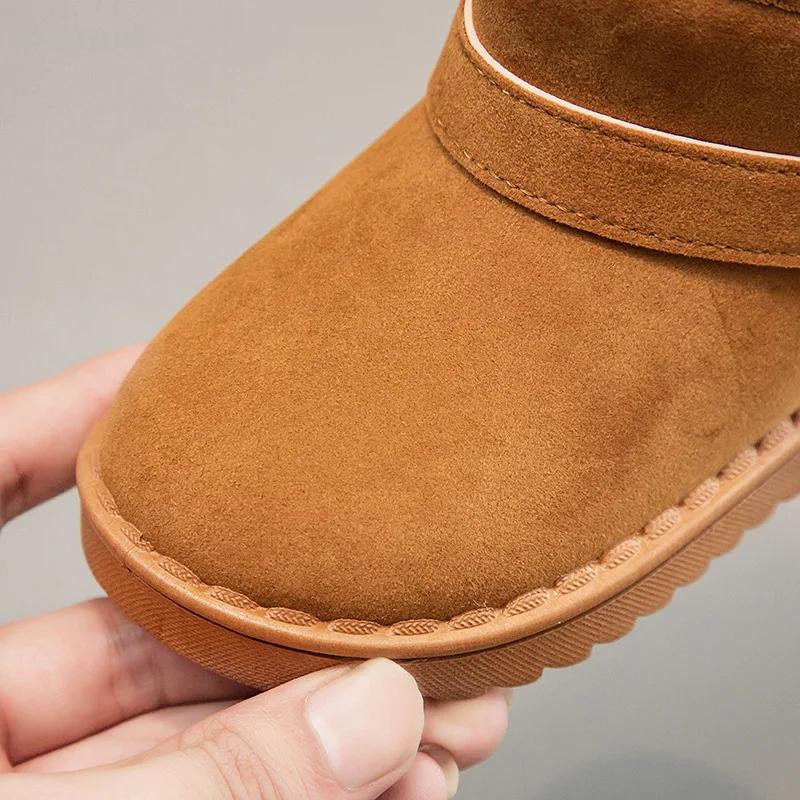 Winter Children's Snow Boots Girls' Shoes Winter Boys' Boots Baby Non Slip Plush Thick Cotton Shoes