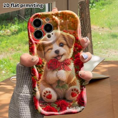 Phone Case: 2D Flat, Suitable for iPhone 18 17 16 15 14 13 12 Pro Protective Case, Phone Decoration, Cute Little Dog, Perfect Christmas and Halloween