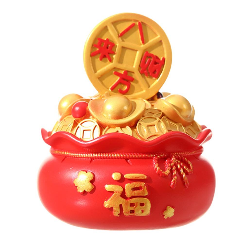 Mini God of Fortune Figurine Cartoon New Year Statue  Car Interior Decoration