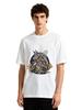 Mens Egyptian Anubis Graphic Tshirt Retro Streetwear Print Casual Short Sleeve White Cotton Tee