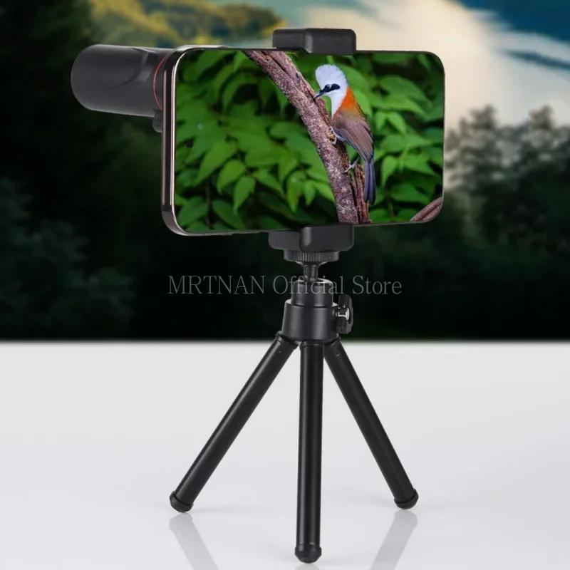 Portable Mini HD 2000x25 Monocular Telescope with Phone Holder for Camping Hunting Birdwatching Outdoor Telescopes