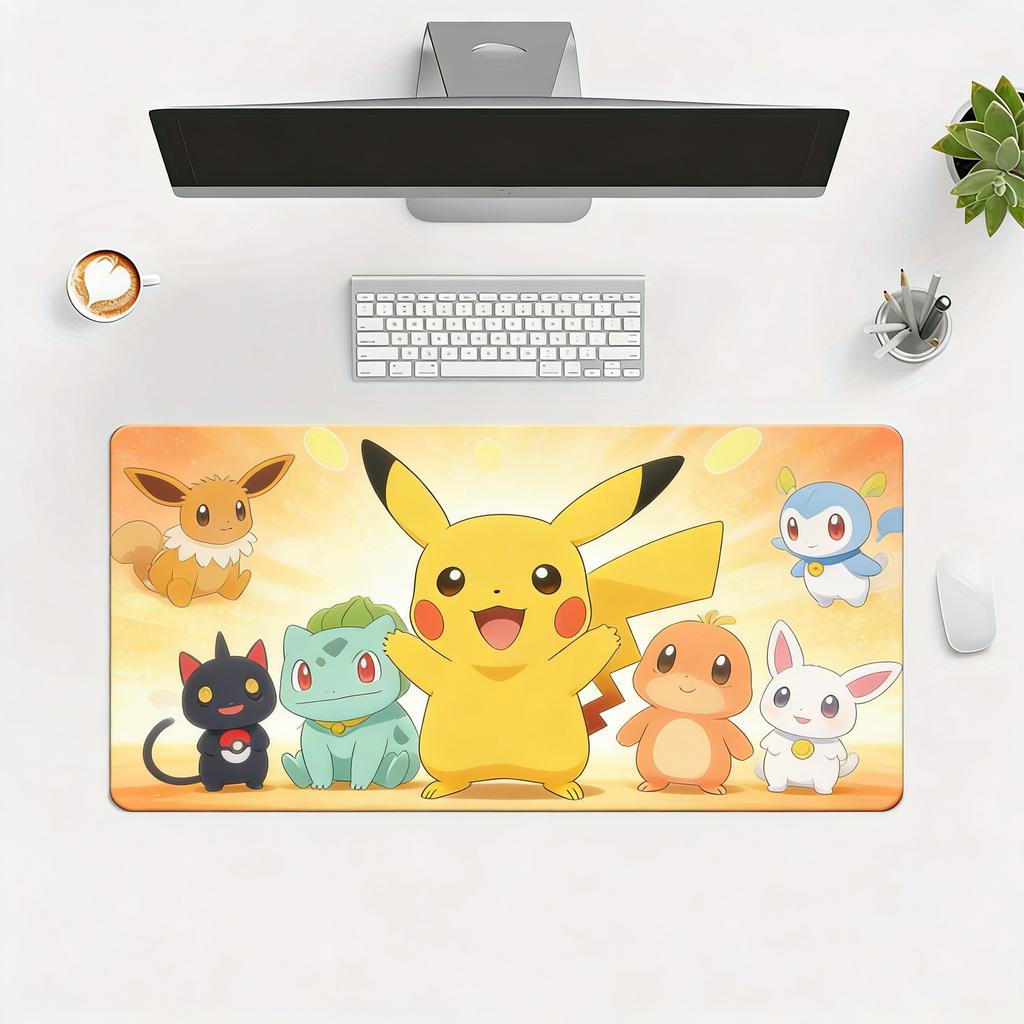 Pokemon Ash Pikachu Gohoh Anime Extended Gaming Mouse Pad Large Desk Mat