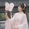 Handmade Silk Flower Fan Fluffy Embroidered Fan Elegant Photo Props  Dance Performance