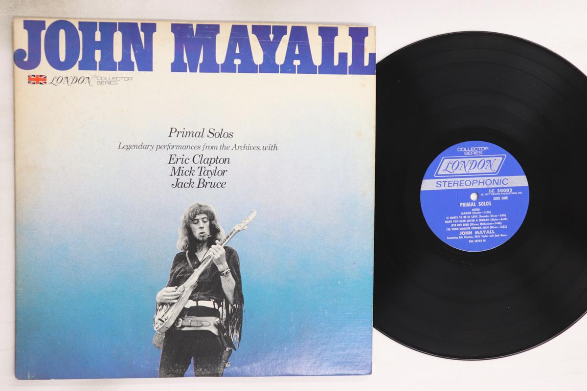 

LP Record JOHN MAYALL - Primal Solos LC50003 LONDON 1977 US Rock Used